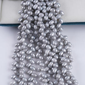 Zhuji Natural Freshwater Pearl <b>String</b> 18cm 5-6mm Rice Shaped Wheat Ear DIY Necklace <b>Bracelet</b> Material with Loose Pearls - Product Image 1