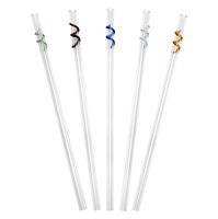 Pailles en verre réutilisables, écologiques et résistantes à la chaleur - Couleur et logo personnalisés - Accessoires de bar modernes