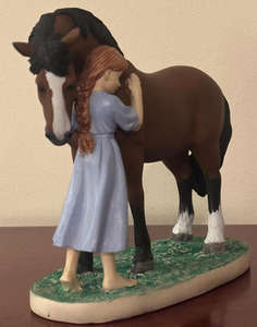 Estatua <span class=keywords><strong>de</strong></span> Resina <span class=keywords><strong>de</strong></span> Caballo y Niña Pintable - Product Image 3