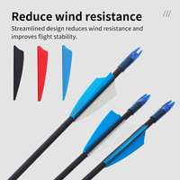 Plumes de flèches SPG pour tir à l'arc, pour arc à poulies, ailettes de 2 pouces, colorées, en carbone et fibre de verre, accessoires pour flèches