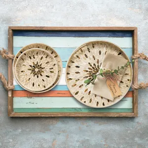 Bandeja de servicio con asas para mesa de comedor y decoración, elegante, mopa, decoración, proveedor de Vietnam - Product Image 4