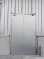 Porte coupe-feu commerciale en acier inoxydable Lixiang à surface finie, insonorisée et isolante thermiquement pour immeuble de bureaux