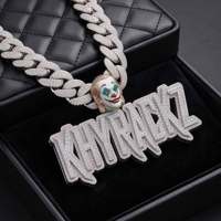 Ciondolo di Lusso Hip Hop di Tendenza con Moissanite e Charms Iced Out per Uomo, Ideale per Feste, Nightclub e Social Media