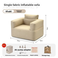 Canapé gonflable en tissu pour festival de musique, chaise longue paresseuse simple ou double pour camping extérieur, lit gonflable portable pliable
