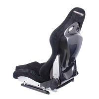 Siège baquet de course automobile universel réglable en fibre de carbone noire, conçu sur mesure par MATCHWAY
