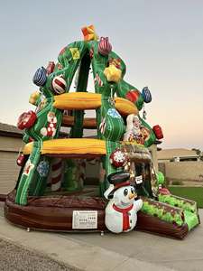 Desain baru raksasa komersial tiup pohon Natal Bouncing rumah Natal Bouncing memantul Kastil pantul untuk anak-anak - Product Image 6