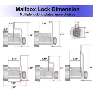हमारे वाटरप्रूफ पॉलिश मेलबॉक्स लॉक मैनुअल अनलॉक और समाचार पत्र बॉक्स और वार्डरोब के लिए 5 गैर-इंटरलॉकिंग कुंजी - Product Image 2