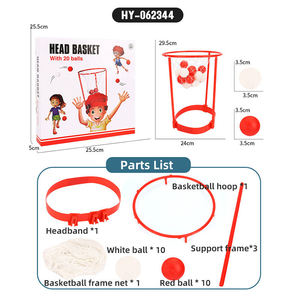 Jeu de basket interactif pour fêtes, intérieur/extérieur, avec panier réglable, bandeau et cerceau, pour enfants et adultes - Product Image 4