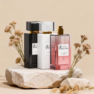 Leere Hohe Dicke 30ml 50ml 100ml Schwarze Rosa Luxus-Parfüm Nachfüllbare Parfümflasche mit Edlen Verschlüssen - Product Image 5