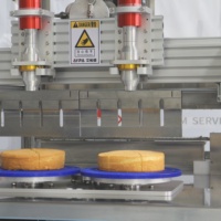 Machine de traitement des aliments par ultrasons pour la découpe automatique de gâteaux de boulangerie, en acier inoxydable, avec applications de découpe sécurisée et nettoyage automatique
