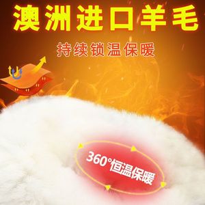 Bottes de neige d'hiver pour hommes, couleur kaki, doublure en laine, talon moyen chaud, lacets avant, couleur unie, taille adulte 40 - Product Image 2