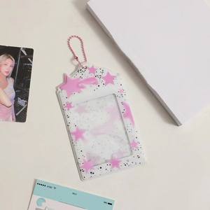 Gantungan Kunci Idol Bentuk Hati Berongga Kawaii untuk Tempat Kartu Foto, Tempat Kartu Foto Kpop PVC 3 Inci Grosir - Product Image 4