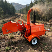 Broyeur de bois diesel Nexagrot 40HP refroidi par eau, diamètre max. 200 mm, alimentation hydraulique automatique, usage intensif