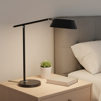 Lampe de bureau LED électrique moderne et simple, réglable, flexible, à gradation progressive, protection oculaire, commande tactile, pour lecture à domicile, DC