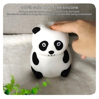 Nieuwe Schattige Panda Siliconen Nur Dier Jongens En Meisjes Squishy Baby Slaapkamer Nachtlampje Voor Kinderen Kamer Lamp