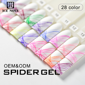 <span class=keywords><strong>Gel</strong></span> d'araignée ICE NOVA kit de doublure dorée flexible néon personnalisé <span class=keywords><strong>en</strong></span> gros araignée Flash Marcas platine pour Nail Art sans Hema/Tpo/Hpma - Product Image 5