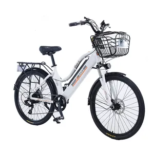 2023 Hot Selling 26 Inch Lithium Battery 350W 36V 10AH Electric City Bikes E Bicycles For Women