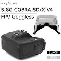 Gafas FPV SKYZONE Cobra SD Diversity con Receptor de 5.8GHz, Pantalla LCD 16:9, Batería 18650 2-6S LiPo, Head Tracker, para Drones RC