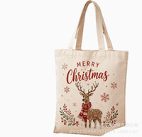 Sacs fourre-tout et sacs cadeaux à cordon personnalisés en toile pour Noël, avec motifs Père Noël, rennes et sapin, emballage de fêtes, fournisseur d'usine en gros