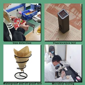 Disposable White Kraft <b>Paper</b> Food Bag Hot Seal Fried Chicken Steak Hot Dog Pancake Packaging <b>Paper</b> Bag Flexography Printing - Product Image 5