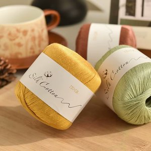 Fil fantaisie en coton mélangé résistant pour le crochet et le tricot à la main, motifs teints, fournisseur - Product Image 6