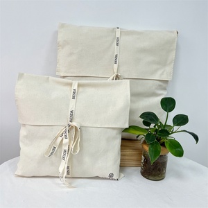 BSCI Custom Logo Printing Cotton Canvas Twill <b>Envelope</b> <b>Gift</b> Packing Bag for T-shirt Luxury <b>Envelope</b> Cotton Dust Pouch - Product Image 2