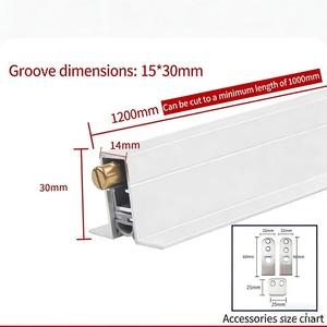 Joint de <span class=keywords><strong>porte</strong></span> automatique à levage caché - Bande anti-poussière et insonorisante pour portes résidentielles/commerciales - Product Image 2