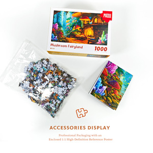 Ingrosso 1000 pezzi di cartone grigio Puzzle 380x260mm giocattolo didattico <span class=keywords><strong>gioco</strong></span> per adulti bambini Rompecabezas confezione regalo - Product Image 4