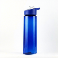 Bouteille d'eau isotherme unisexe de 750 ml à couche unique avec paille, prête à l'emploi transfrontalière, pour sports de plein air, avec bec verseur pratique et respectueuse de l'environnement