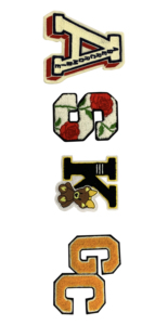 Thiết Kế Tùy Chỉnh Chenille Thêu Vá Dệt Long Lanh Thư Logo Cho Áo 1-3 Ngày Mẫu Thời Gian Hình Dạng Hoa Truyền Nhiệt - Product Image 4