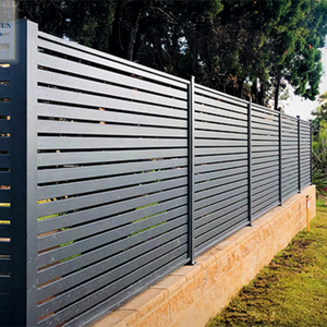 Clôture en alliage d'aluminium <span class=keywords><strong>de</strong></span> fournisseur chinois, soudée, avec revêtement en poudre, écologique, résistante aux intempéries, style haut <span class=keywords><strong>de</strong></span> gamme, dessus plat, modélisation 3D - Product Image 3