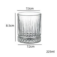 Verres à whisky en cristal en gros, verres à shot personnalisés avec logo et gobelets à base lourde pour whisky, vodka, gin