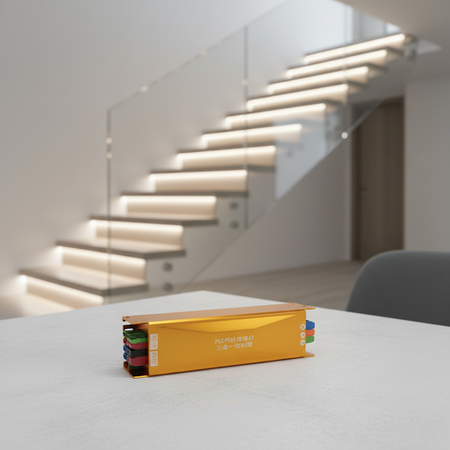 400W 24V Stair Light Controller with Motion Sensor PLC Three-In-One LED Dimmer Remote Control Running Flow Light Step Light