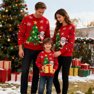 Suéter Navideño de Fábrica para Mujeres, Hombres y Niños, Lindos Suéteres de Punto a Juego para la Familia, para Fiestas Navideñas - Product Image 2