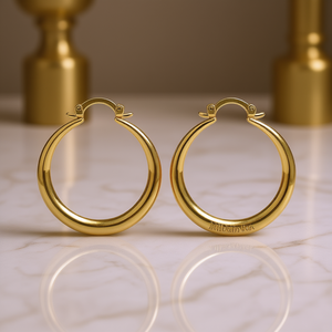 Orecchini a Cerchio in Oro Massiccio 18K Alberta Ferretti, Gioielli Unisex Classici per Uso Quotidiano - Product Image 2