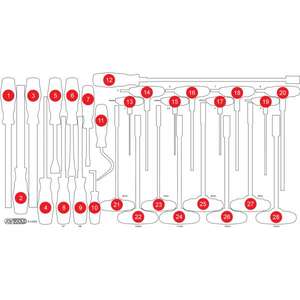 KS TOOLS-Inserto de espuma vacío para 813,0028 - Product Image 1