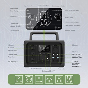 Centrale Électrique Portable 300W, Grande Batterie 266Wh pour Voiture, Camping, Voyage, Extérieur, Alimentation 1000W MPPT à Onde Sinusoïdale Pure - Product Image 2