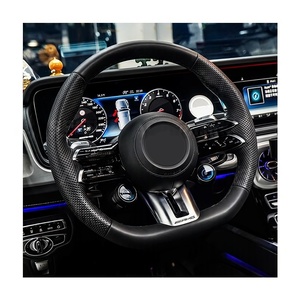 <span class=keywords><strong>Volant</strong></span> en fibre de carbone à fond plat personnalisé pour <span class=keywords><strong>Mercedes</strong></span> Benz AMG A45 G63 C63 E63 S63 W213 G500 GLA45 GLS63 W204 W205 - Product Image 5
