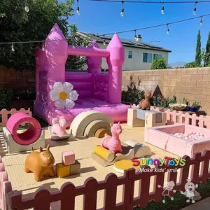 Mềm chơi khu vực thích nghi với địa điểm khác nhau Toddler bữa tiệc sinh nhật đầy màu sắc mềm chơi thiết bị