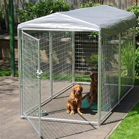 Chenil pour chien d'extérieur en fil soudé en métal robuste/maison fermée, super grande maison en cage pour animaux de compagnie à vendre