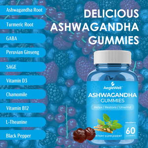 เอเกลเวลล์ แอกวากันดา กัมมี่ส์ สารสกัดจากรากอัชวกันดาเข้มข้น ผสมวิตามินดี2 สำหรับผู้ชายและผู้หญิง - Product Image 5