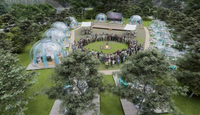 Dôme panoramique transparent amovible et imperméable pour Airbnb, gîtes et stations de montagne