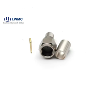 Crimpado macho tipo F recto de alta calidad para conector de cable RG6