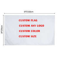 Drapeau personnalisé 3x5 pieds, impression sérigraphique, drapeau publicitaire promotionnel, drapeau en polyester personnalisé