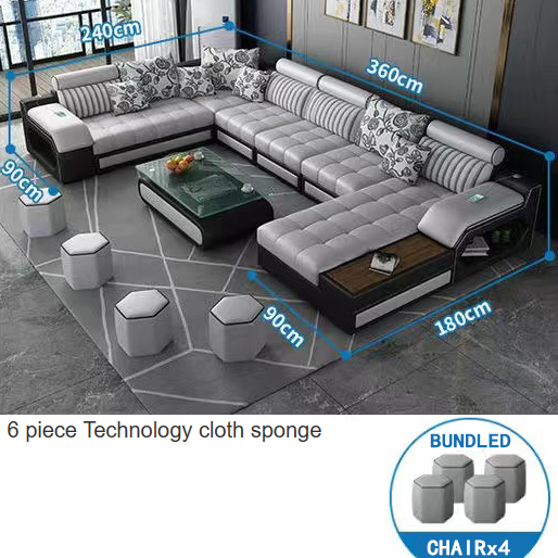 Grigio medio 6 pezzi (spugna)