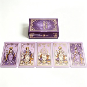 Baraja de <span class=keywords><strong>Tarot</strong></span> Clásica de 78 Cartas con Estampado Dorado en Relieve, Papel de 350 g/m² con Guía Encuadernada Perfectamente - Product Image 1