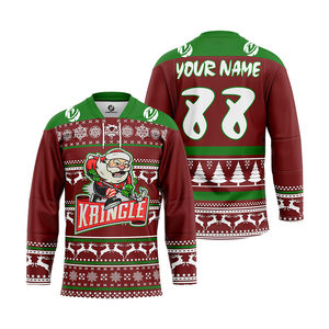 Jersey de hockey sobre hielo reversible personalizado Jersey superior jersey de hockey de vacaciones de Navidad - Product Image 6