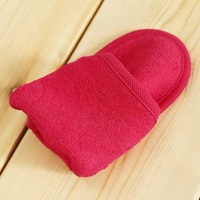 사용자 정의 블랙 핑크 양면 비스코스 테리 미트 간단한 스타일 개인 라벨 함맘 샤워 바디 스크럽 목욕 각질 제거 장갑