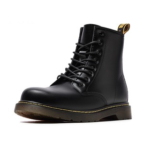 Botas de cuero de estilo británico para hombre, botas de trabajo retro, versión coreana, botas de cuero para motocicleta, botas cortas versátiles de media caña. - Product Image 5