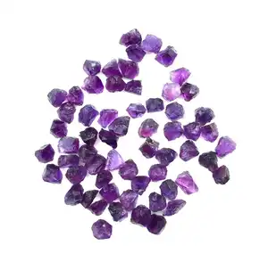 25 Pieces Natural Amethyst Untreated Gemstone Unpolished Rough Making Birthstone Jewelry Raw From Honest Gemstone Dealers Direct